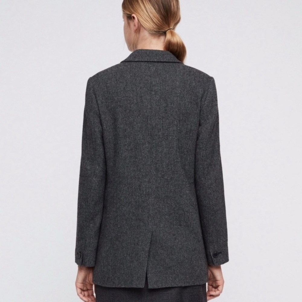All Saints Isla Herringbone Wool Blazer US 8 - Picture 2 of 7